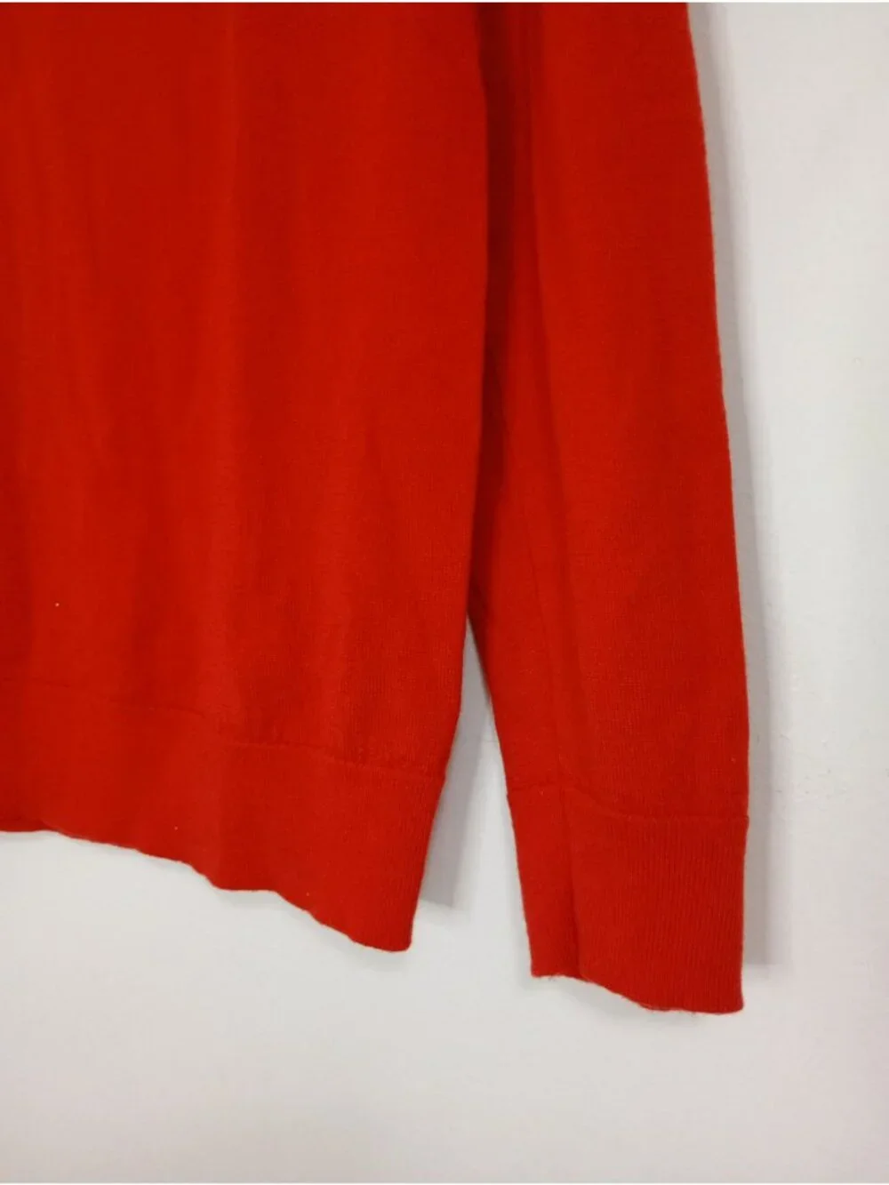 Banana Republic Italian Merino Wool Sweater Red Crewneck Mens Size L